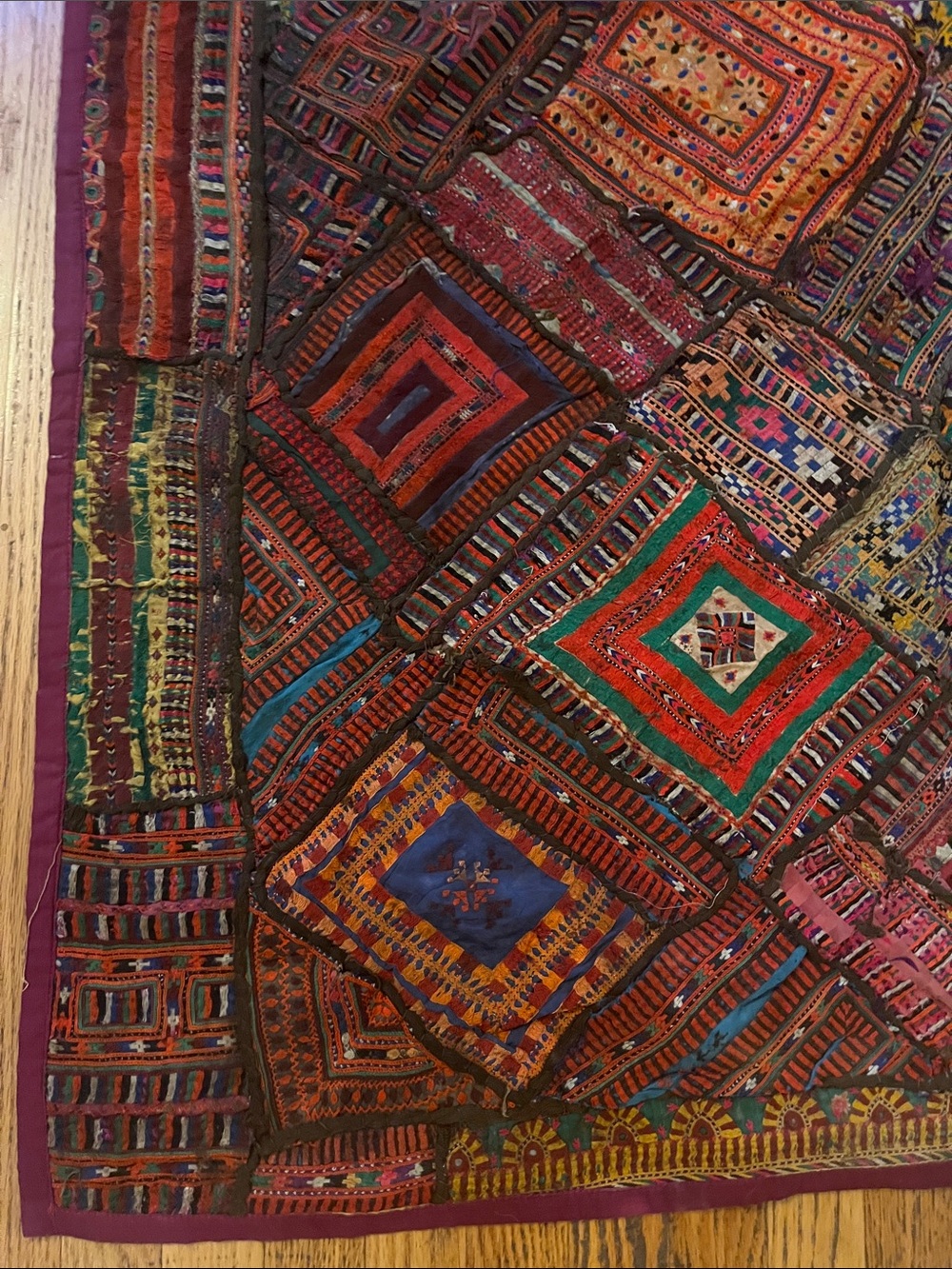 Heavy Banjara Gypsy Handmade Indian Tapestry Wallhanging - Picture 6 of 16